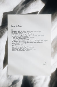 Intro to Love // Poem