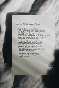 Look at All the Living Things // Poem