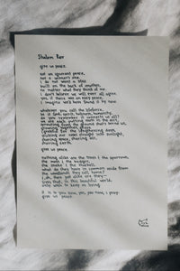 Shalom Rav // Poem