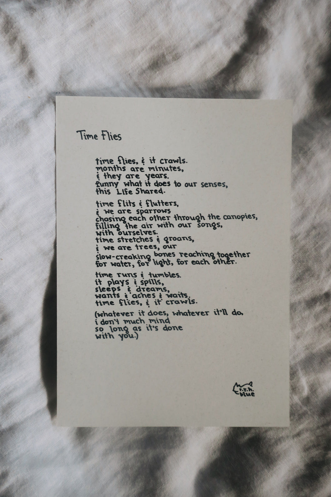 Time Flies // Poem