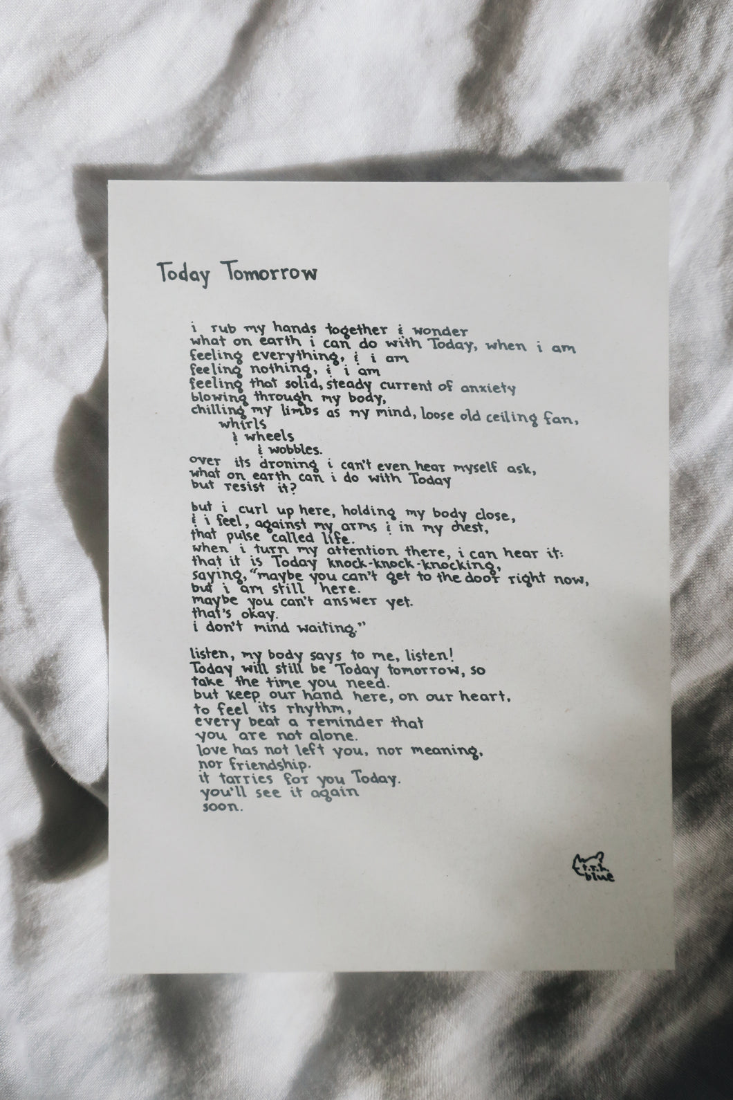 Today Tomorrow // Poem