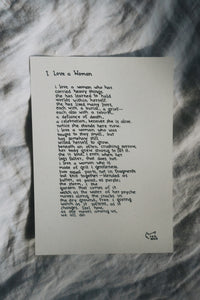 I Love a Woman // Poem