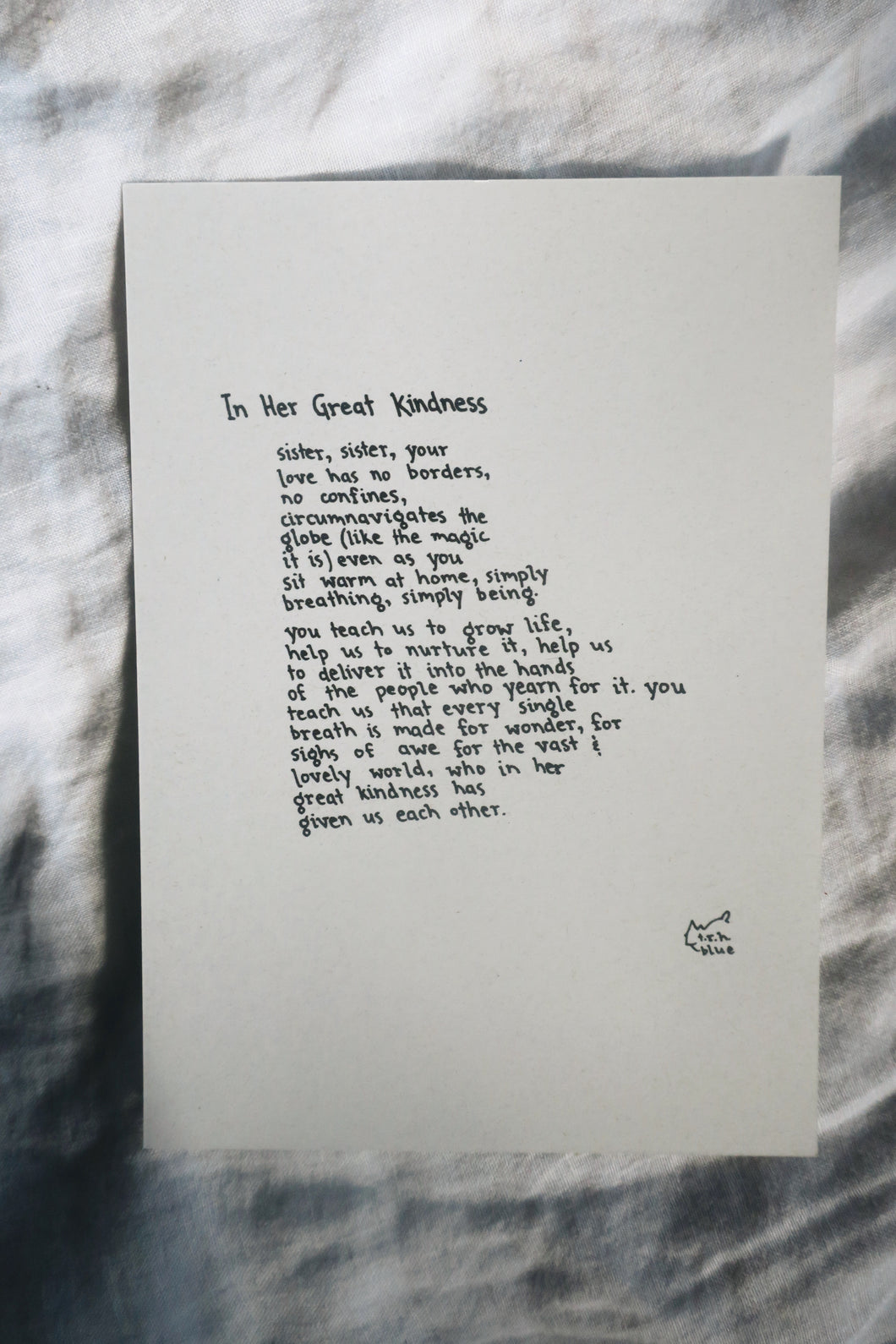 In Her Great Kindness // Poem