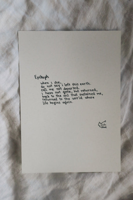Epitaph // Poem