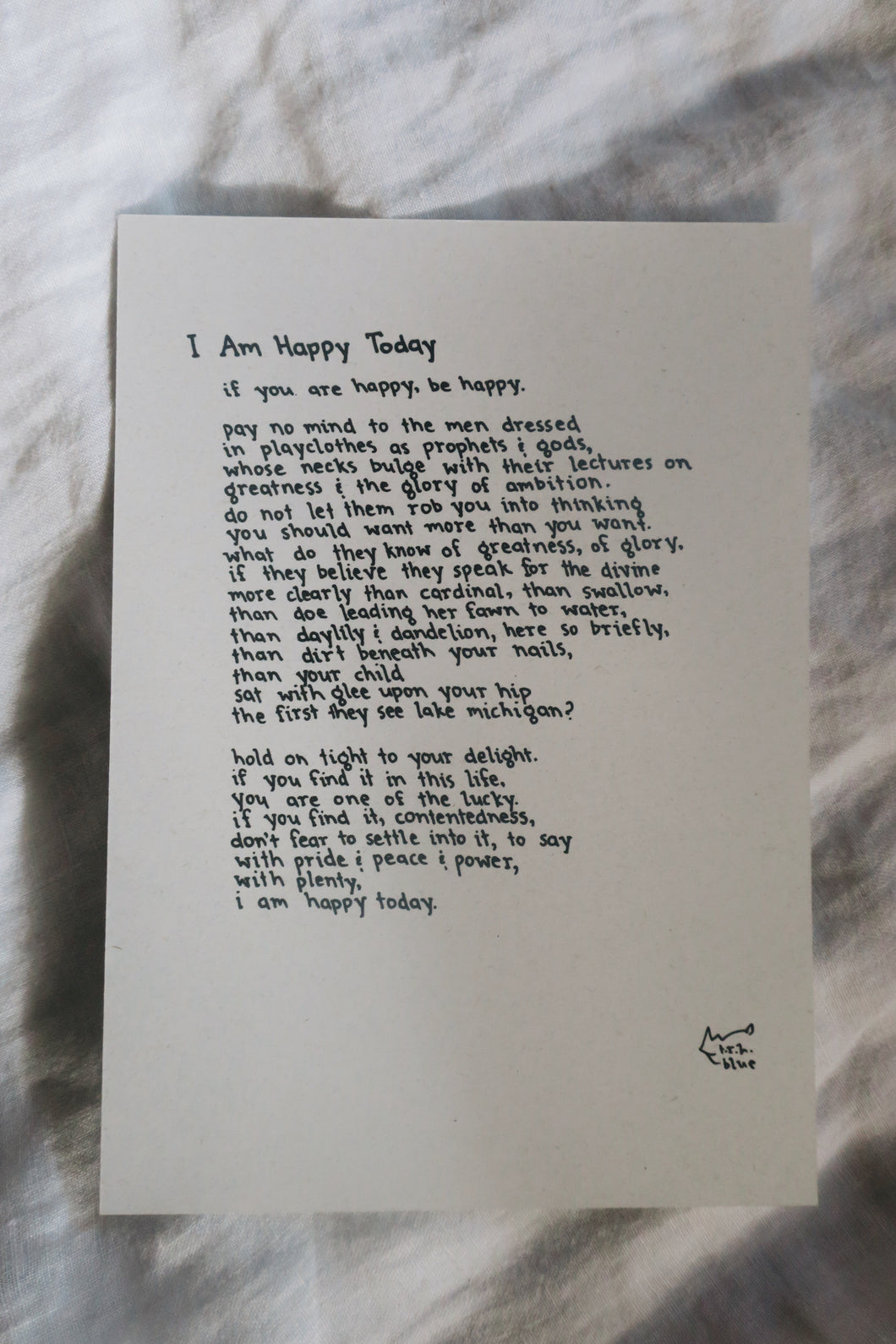 I Am Happy Today // Poem