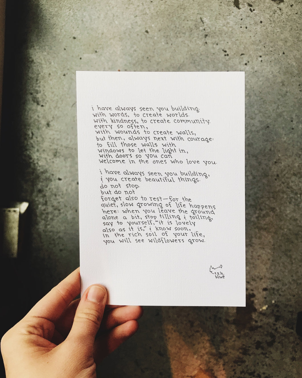 Wildflowers (I Have Always Seen You Building) // Poem