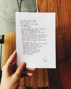 You Are an Artist // Poem