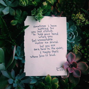 Where Love is Loud // Poem
